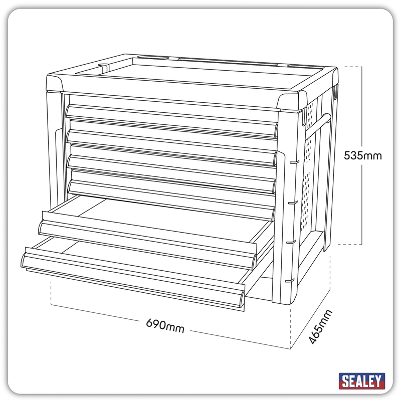 Sealey AP2403 Premier™ Topchest 6 Drawer - AP2403 - Sealey Tools UK - Trade Counter Direct