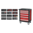 Sealey AP2406TBTC01 Premier™ Rollcab 6 Drawer with 298pc Tool Kit - AP2406TBTC01 - Sealey Tools UK - Trade Counter Direct