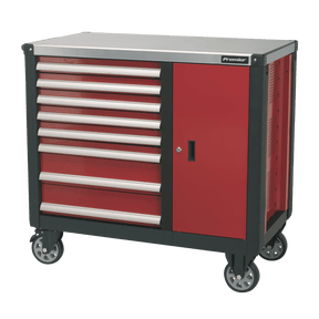 Sealey AP2418 Mobile Workstation 8 Drawer with Ball - Bearing Slides - AP2418 - Sealey Tools UK - Trade Counter Direct
