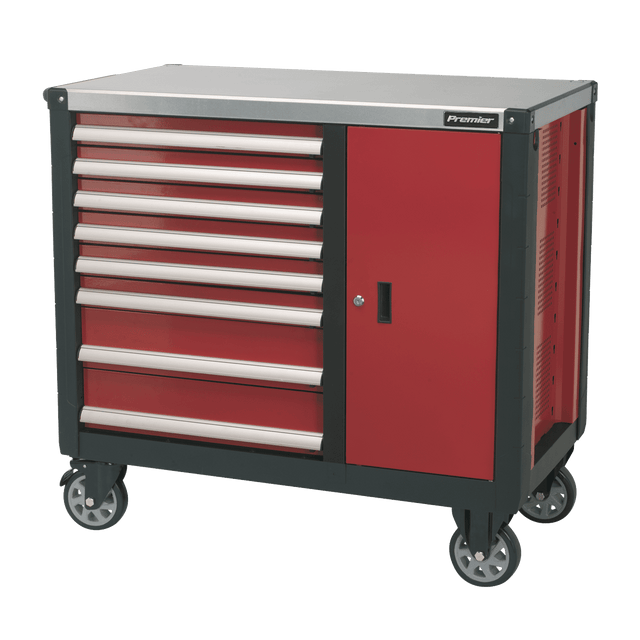 Sealey AP2418 Mobile Workstation 8 Drawer with Ball - Bearing Slides - AP2418 - Sealey Tools UK - Trade Counter Direct