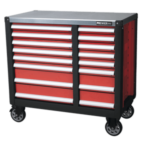 Sealey AP24216 Premier™ Mobile Workstation 16 Drawer - AP24216 - Sealey Tools UK - Trade Counter Direct