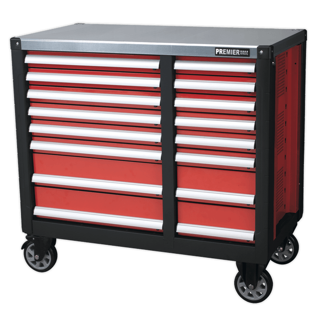 Sealey AP24216 Premier™ Mobile Workstation 16 Drawer - AP24216 - Sealey Tools UK - Trade Counter Direct