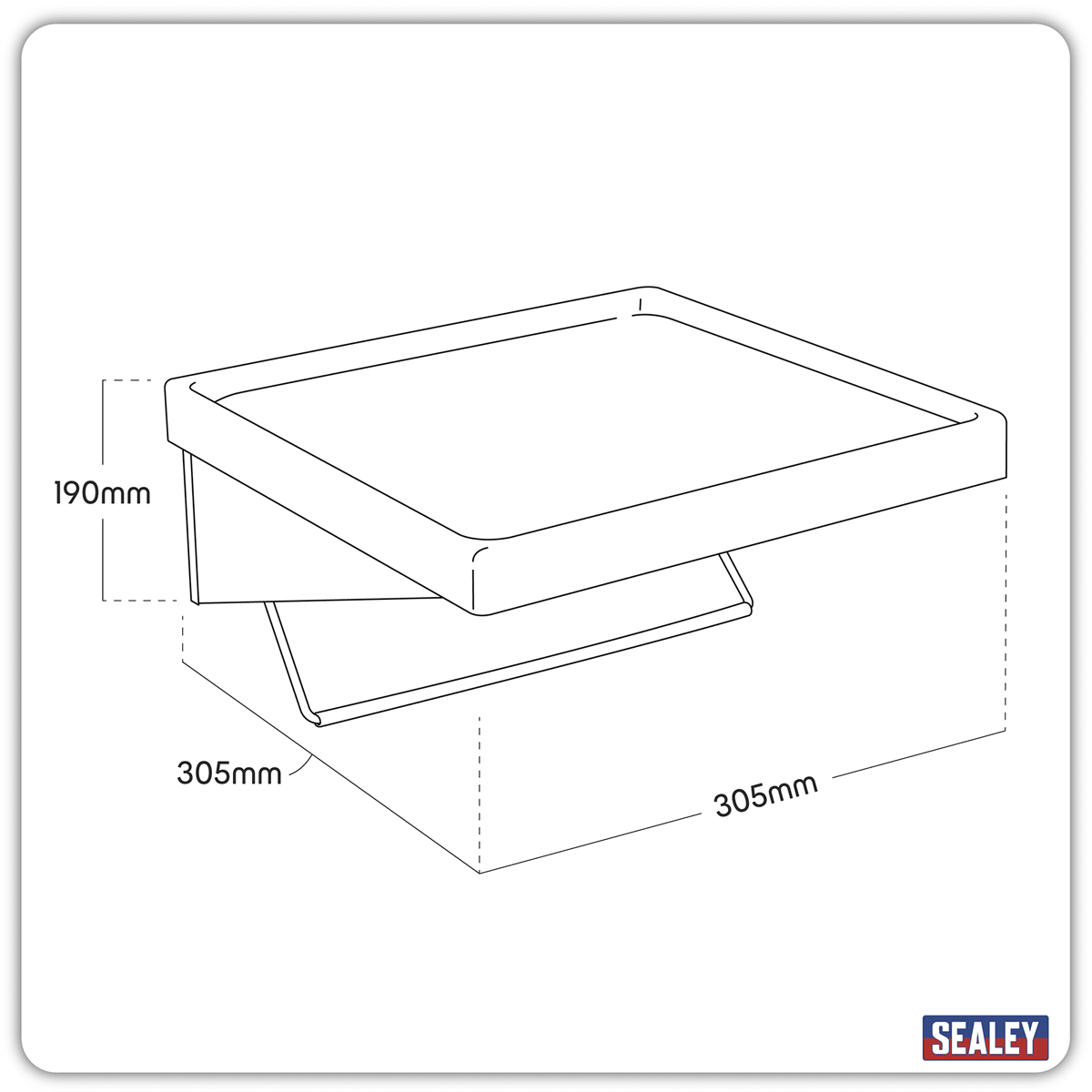 Sealey AP24ACC2 Premier™ Side Shelf & Roll Holder for AP24 Series Tool Chests - AP24ACC2 - Sealey Tools UK - Trade Counter Direct