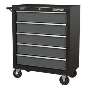 Sealey AP2505B American PRO® Rollcab 5 Drawer - Black/Grey - AP2505B - Sealey Tools UK - Trade Counter Direct
