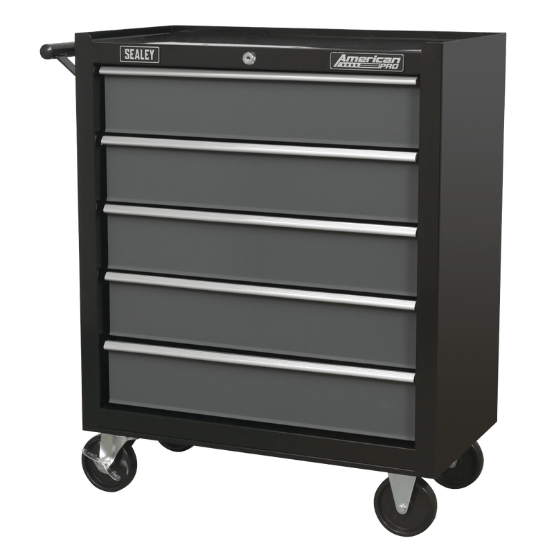 Sealey AP2505B American PRO® Rollcab 5 Drawer - Black/Grey - AP2505B - Sealey Tools UK - Trade Counter Direct