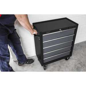 Sealey AP2505B American PRO® Rollcab 5 Drawer - Black/Grey - AP2505B - Sealey Tools UK - Trade Counter Direct
