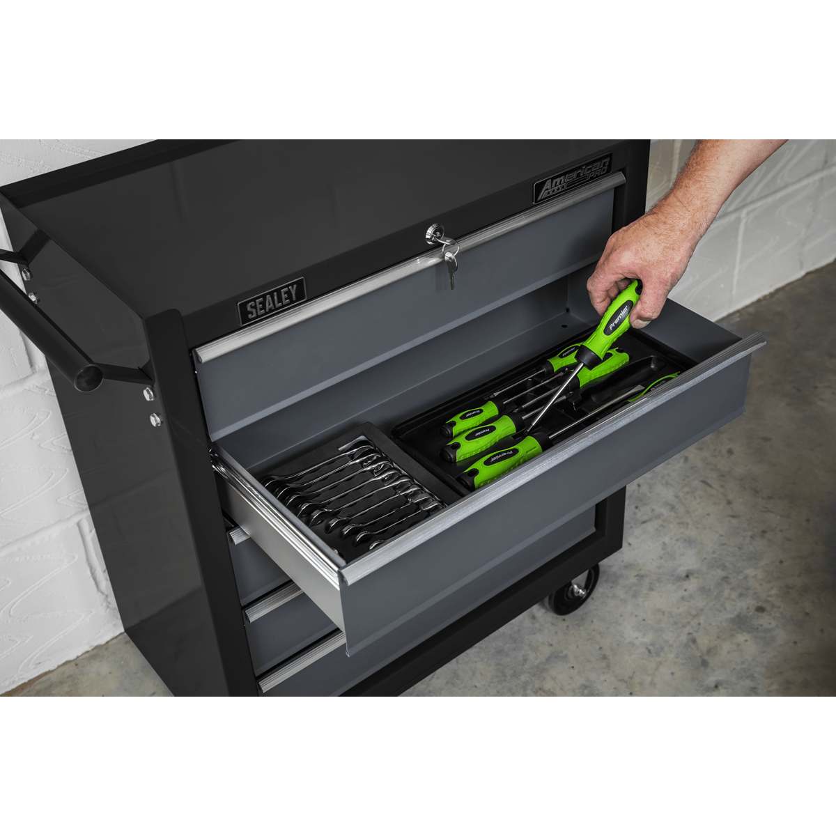 Sealey AP2505B American PRO® Rollcab 5 Drawer - Black/Grey - AP2505B - Sealey Tools UK - Trade Counter Direct