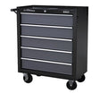 Sealey AP2505B Rollcab 5 Drawer with Ball Bearing Runners - Black/Grey - Tool Chests - SLY-13368 - Sealey Tools UK - Trade Counter Direct