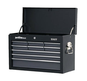 Sealey AP2509B Topchest 9 Drawer with Ball Bearing Runners - Black/Grey - Tool Chests - SLY-13367 - Sealey Tools UK - Trade Counter Direct