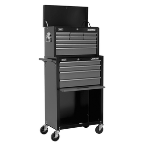 Sealey AP2513B American PRO® Topchest & Rollcab Combination 13 Drawer - Black/Grey - AP2513B - Sealey Tools UK - Trade Counter Direct