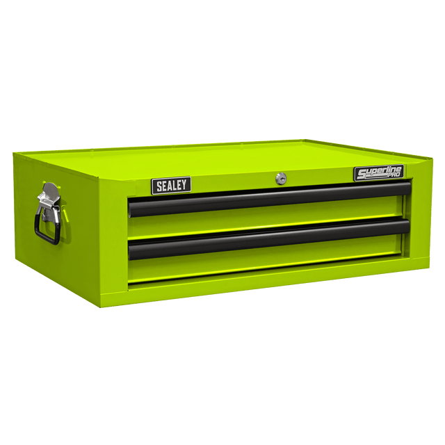 Sealey AP26029THV Superline PRO® Mid-Box Tool Chest 2 Drawer - Green/Black - AP26029THV - Sealey Tools UK - Trade Counter Direct