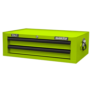 Sealey AP26029THV Superline PRO® Mid-Box Tool Chest 2 Drawer - Green/Black - AP26029THV - Sealey Tools UK - Trade Counter Direct