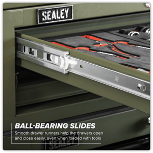 Sealey AP26029TK Superline PRO® Mid-Box Tool Chest 2 Drawer - Khaki - AP26029TK - Sealey Tools UK - Trade Counter Direct