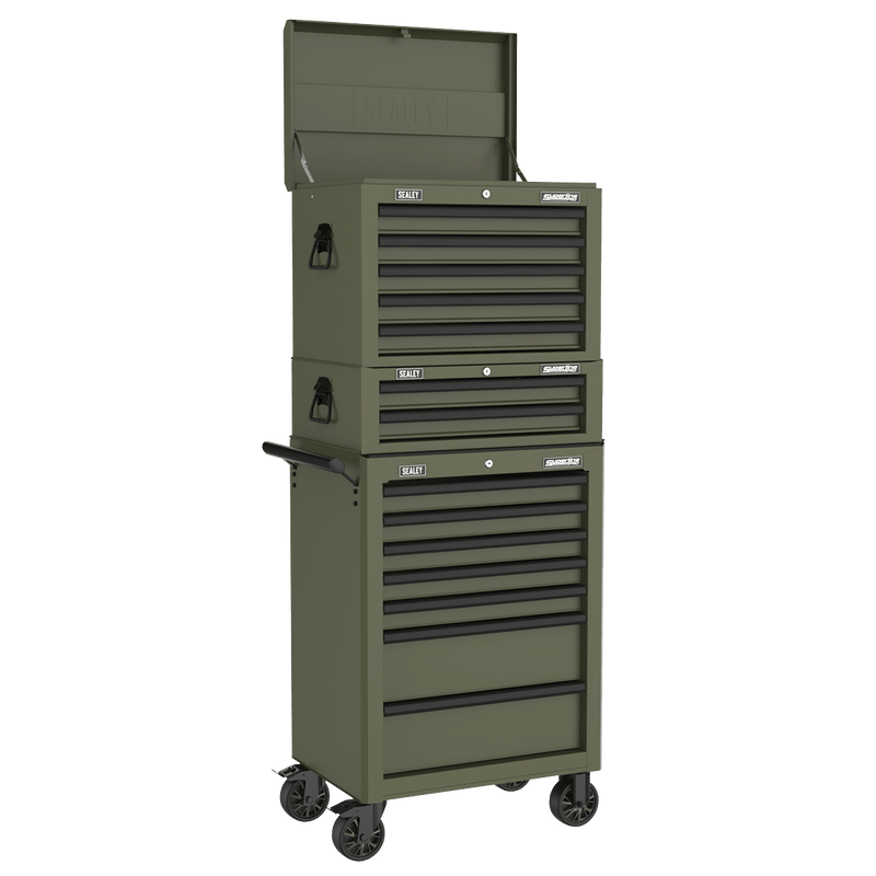 Sealey AP26029TK Superline PRO® Mid-Box Tool Chest 2 Drawer - Khaki - AP26029TK - Sealey Tools UK - Trade Counter Direct