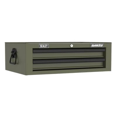 Sealey AP26029TK Superline PRO® Mid-Box Tool Chest 2 Drawer - Khaki - AP26029TK - Sealey Tools UK - Trade Counter Direct
