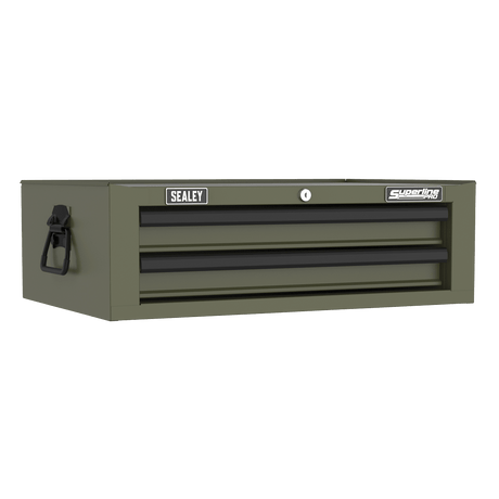 Sealey AP26029TK Superline PRO® Mid-Box Tool Chest 2 Drawer - Khaki - AP26029TK - Sealey Tools UK - Trade Counter Direct