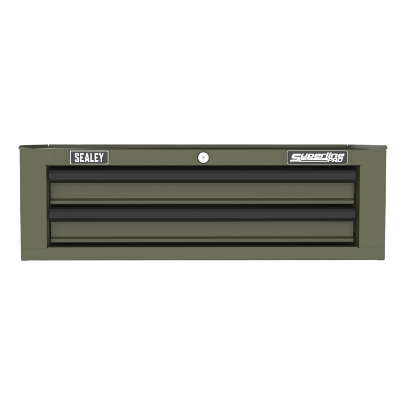 Sealey AP26029TK Superline PRO® Mid-Box Tool Chest 2 Drawer - Khaki - AP26029TK - Sealey Tools UK - Trade Counter Direct