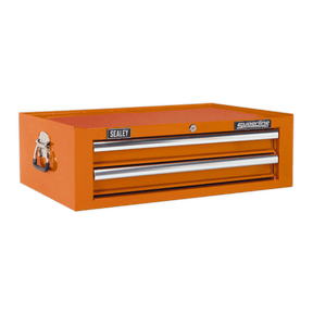 Sealey AP26029TO Superline PRO® Mid-Box Tool Chest 2 Drawer - Orange - AP26029TO - Sealey Tools UK - Trade Counter Direct