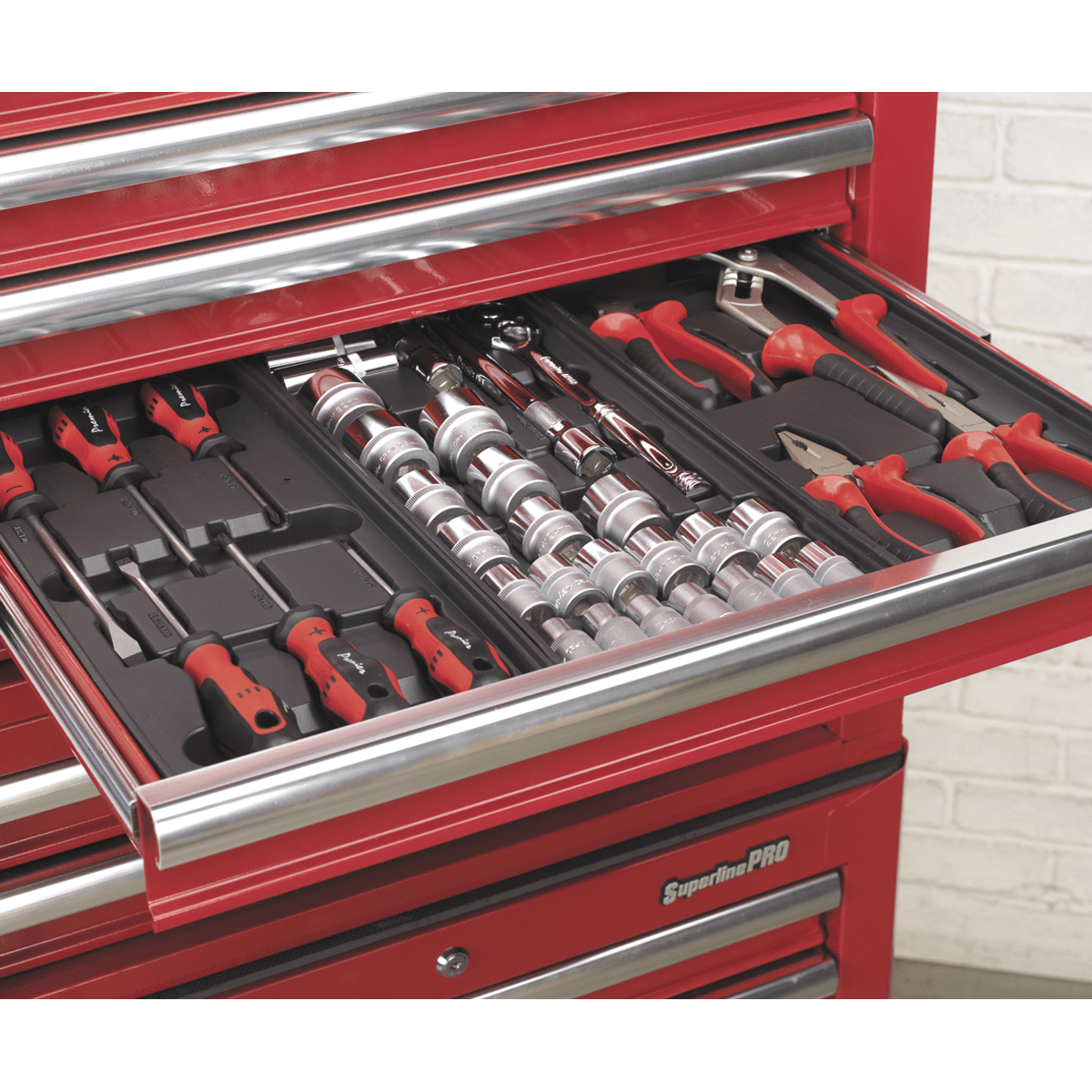 Sealey AP26059T Superline PRO® Topchest 5 Drawer - Red - AP26059T - Sealey Tools UK - Trade Counter Direct