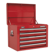 Sealey AP26059T Superline PRO® Topchest 5 Drawer - Red - AP26059T - Sealey Tools UK - Trade Counter Direct