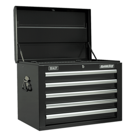 Sealey AP26059TB Superline PRO® Topchest 5 Drawer - Black - AP26059TB - Sealey Tools UK - Trade Counter Direct