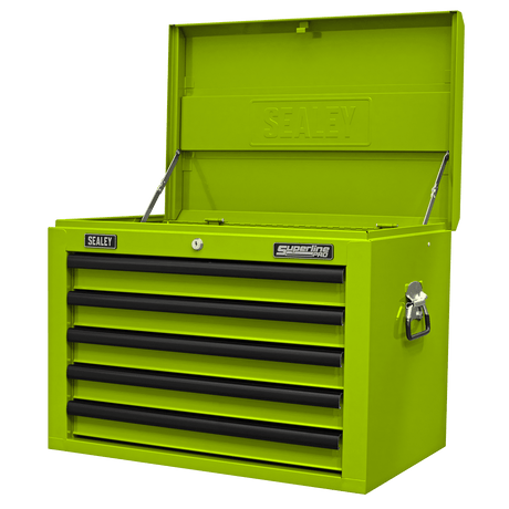 Sealey AP26059THV Superline PRO® Topchest 5 Drawer - Green/Black - AP26059THV - Sealey Tools UK - Trade Counter Direct