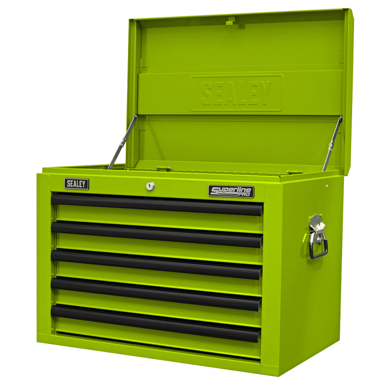 Sealey AP26059THV Superline PRO® Topchest 5 Drawer - Green/Black - AP26059THV - Sealey Tools UK - Trade Counter Direct