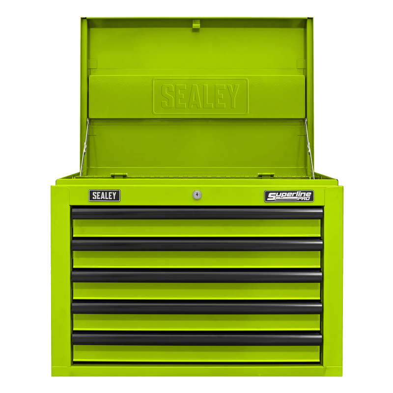 Sealey AP26059THV Superline PRO® Topchest 5 Drawer - Green/Black - AP26059THV - Sealey Tools UK - Trade Counter Direct