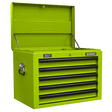 Sealey AP26059THV Superline PRO® Topchest 5 Drawer - Green/Black - AP26059THV - Sealey Tools UK - Trade Counter Direct