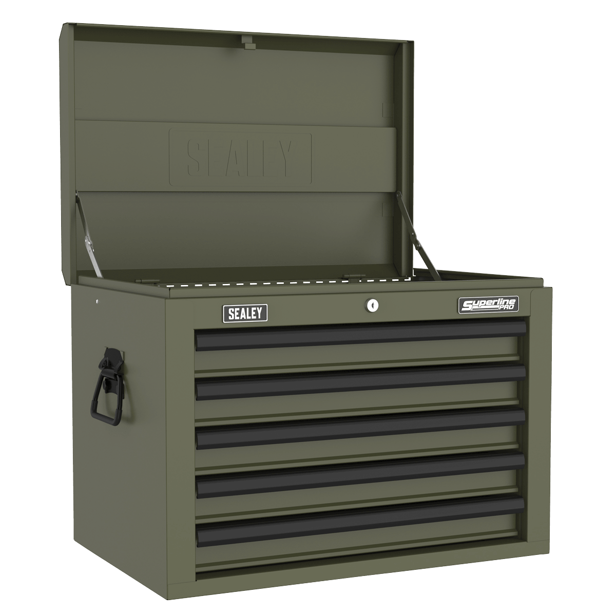 Sealey AP26059TK Superline PRO® Heavy-Duty Topchest 5 Drawer - Khaki - AP26059TK - Sealey Tools UK - Trade Counter Direct