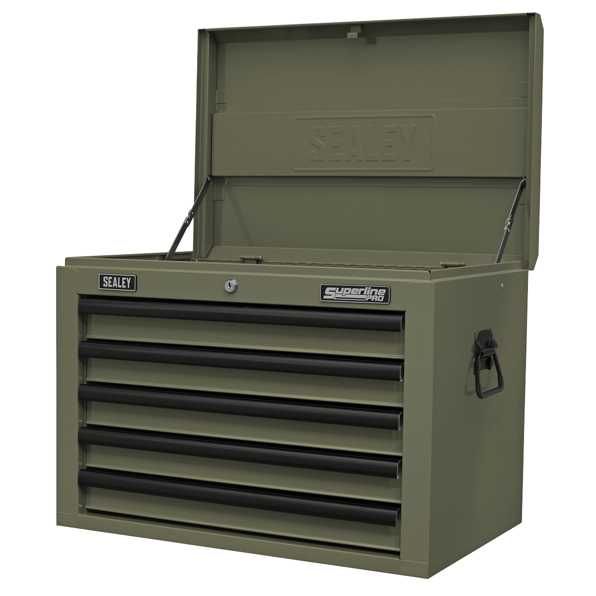 Sealey AP26059TK Superline PRO® Heavy-Duty Topchest 5 Drawer - Khaki - AP26059TK - Sealey Tools UK - Trade Counter Direct