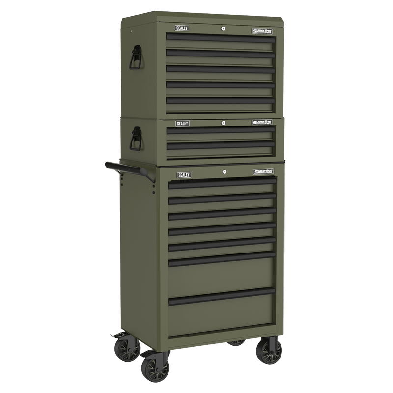 Sealey AP26059TK Superline PRO® Heavy-Duty Topchest 5 Drawer - Khaki - AP26059TK - Sealey Tools UK - Trade Counter Direct
