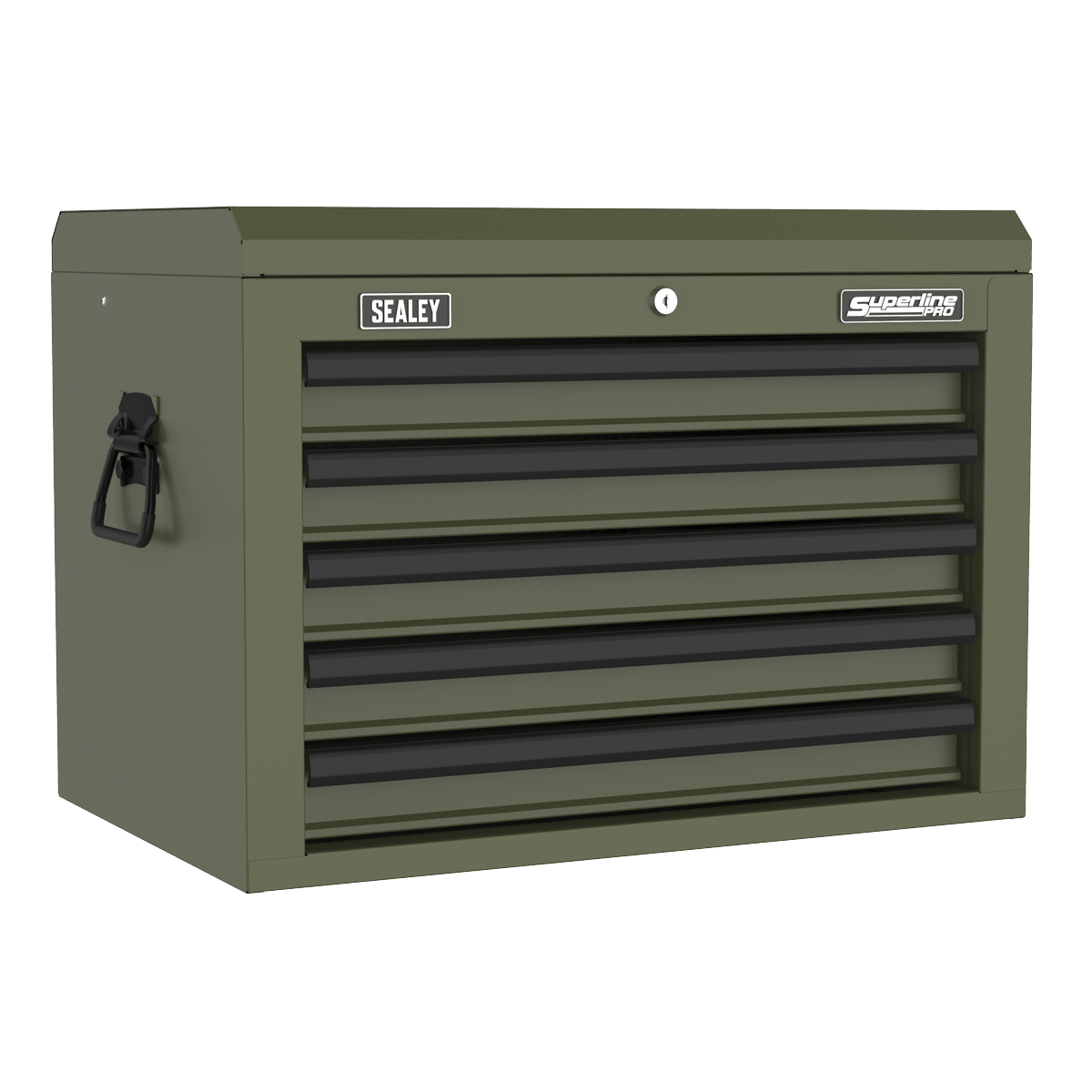 Sealey AP26059TK Superline PRO® Heavy-Duty Topchest 5 Drawer - Khaki - AP26059TK - Sealey Tools UK - Trade Counter Direct