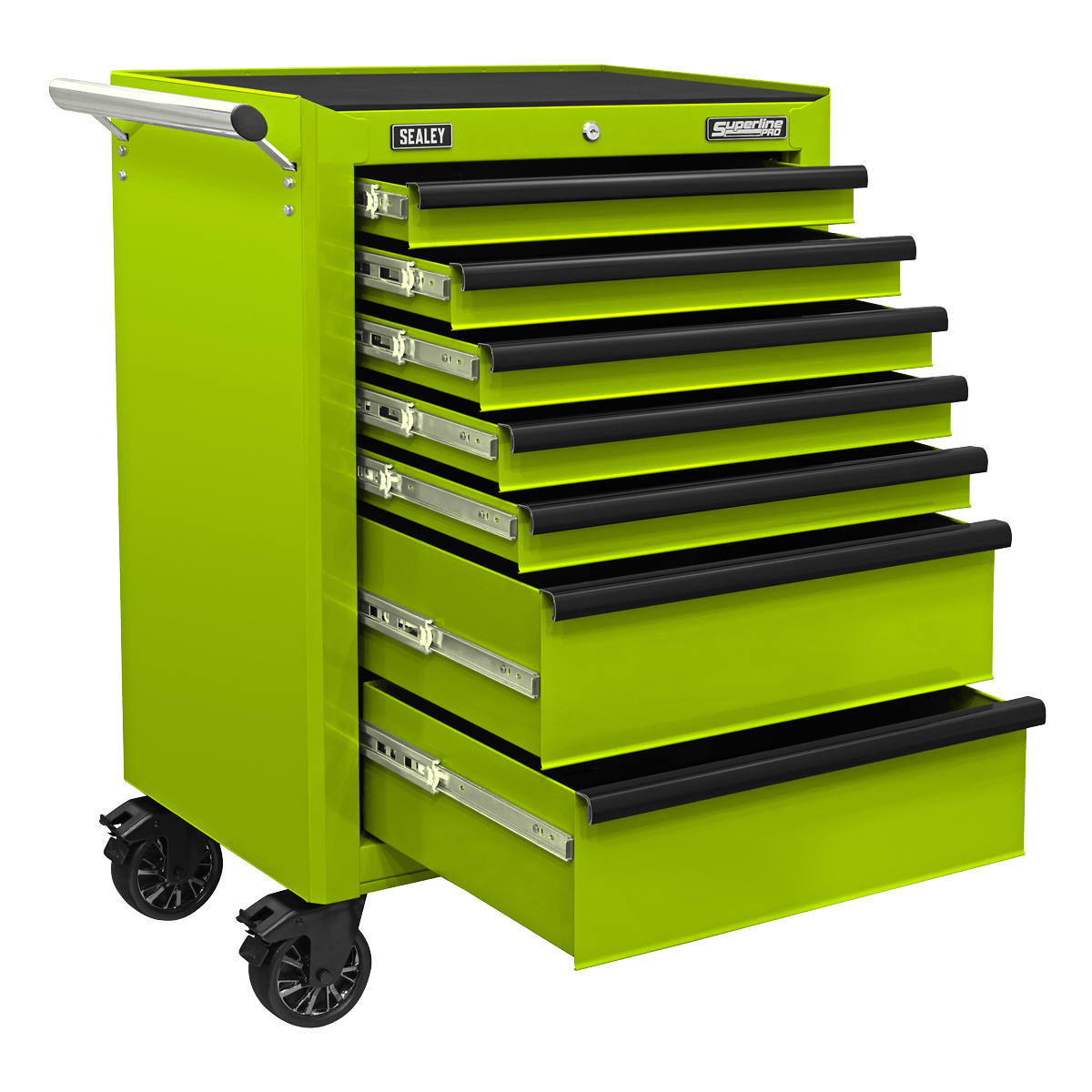 Sealey AP26479THV Superline PRO® Rollcab 7 Drawer - Green/Black - AP26479THV - Sealey Tools UK - Trade Counter Direct