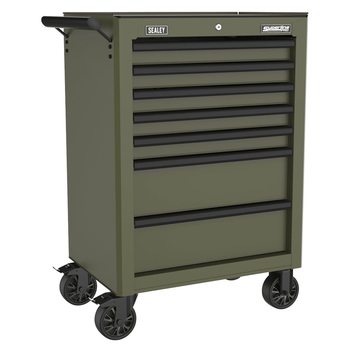 Sealey AP26479TK Superline PRO® Heavy-Duty Rollcab 7 Drawer - Khaki - AP26479TK - Sealey Tools UK - Trade Counter Direct
