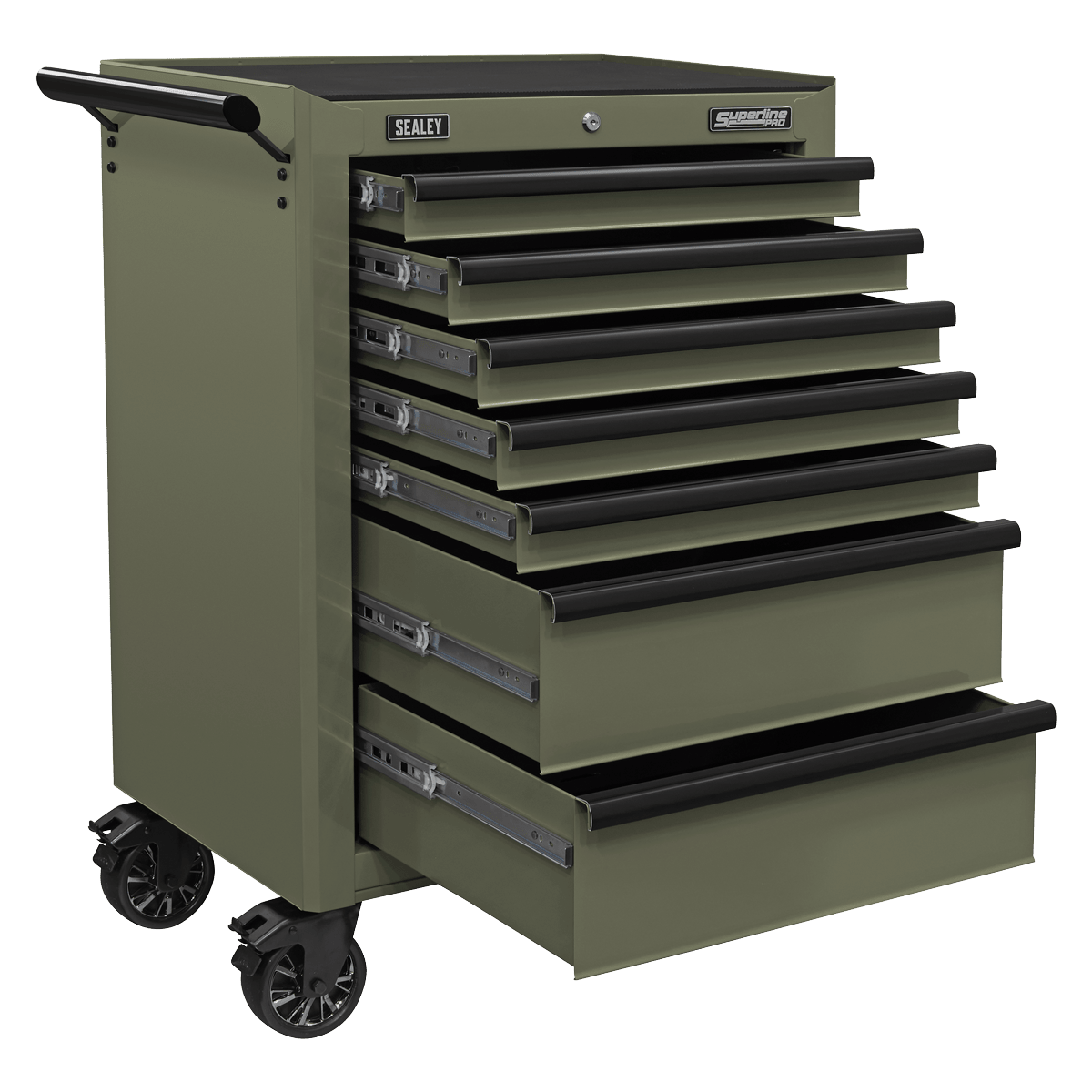 Sealey AP26479TK Superline PRO® Heavy-Duty Rollcab 7 Drawer - Khaki - AP26479TK - Sealey Tools UK - Trade Counter Direct