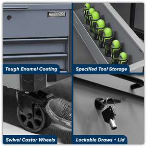 Sealey AP266G Superline Pro® Tool Trolley 6 Drawer - Grey - AP266G - Sealey Tools UK - Trade Counter Direct
