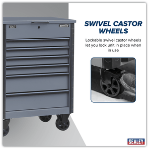 Sealey AP266G Superline Pro® Tool Trolley 6 Drawer - Grey - AP266G - Sealey Tools UK - Trade Counter Direct