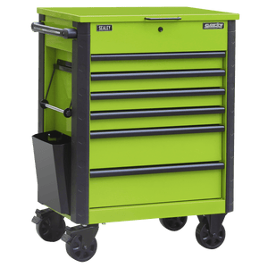 Sealey AP266HV Superline Pro® Tool Trolley 6 Drawer - Green - AP266HV - Sealey Tools UK - Trade Counter Direct