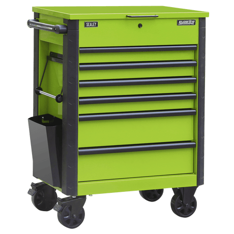 Sealey AP266HV Superline Pro® Tool Trolley 6 Drawer - Green - AP266HV - Sealey Tools UK - Trade Counter Direct