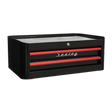 Sealey AP28102BR Premier™ Retro Style Mid-Box Tool Chest 2 Drawer - Black with Red Anodised Drawer Pulls - AP28102BR - Sealey Tools UK - Trade Counter Direct