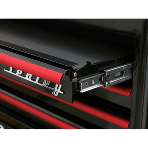 Sealey AP28104BR Premier™ Retro Style Topchest 4 Drawer - Black with Red Anodised Drawer Pulls - AP28104BR - Sealey Tools UK - Trade Counter Direct