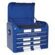 Sealey AP28104BWS Topchest 4 Drawer Retro Style - Blue with White Stripes - AP28104BWS - Sealey Tools UK - Trade Counter Direct