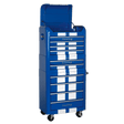 Sealey AP28COMBO2BWS Premier™ Retro Style Topchest, Mid-Box Tool Chest & Rollcab Combination 10 Drawer - Blue with White Stripes - AP28COMBO2BWS - Sealey Tools UK - Trade Counter Direct