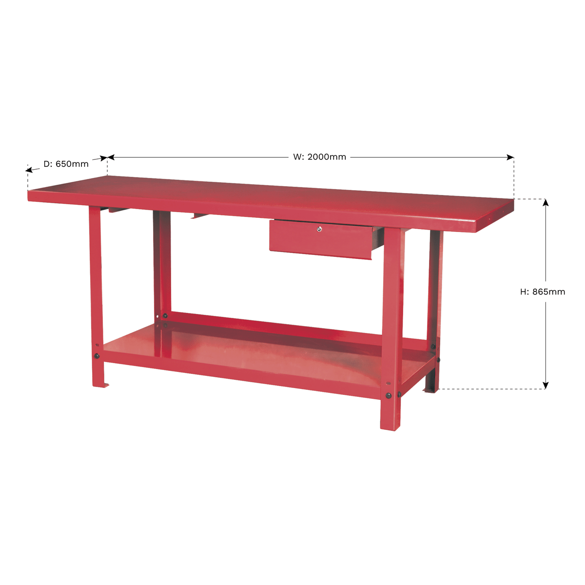 Sealey AP3020 Steel Workbench with Drawer 2m - AP3020 - Sealey Tools UK - Trade Counter Direct