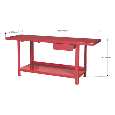 Sealey AP3020 Steel Workbench with Drawer 2m - AP3020 - Sealey Tools UK - Trade Counter Direct