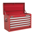 Sealey AP33059 Superline PRO® Topchest 5 Drawer - Red - AP33059 - Sealey Tools UK - Trade Counter Direct