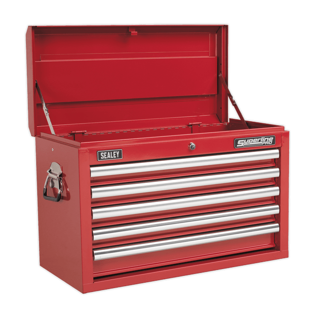 Sealey AP33059 Superline PRO® Topchest 5 Drawer - Red - AP33059 - Sealey Tools UK - Trade Counter Direct