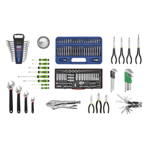 Sealey AP33059COMBO Superline PRO® Topchest 5 Drawer with 139pc Tool Kit - Red - AP33059COMBO - Sealey Tools UK - Trade Counter Direct
