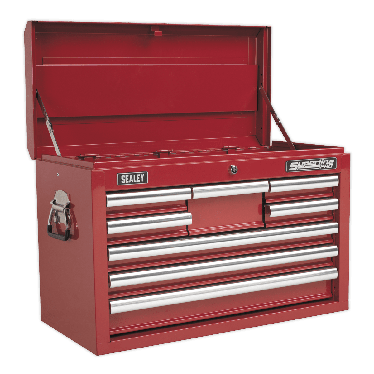 Sealey AP33089 Topchest 8 Drawer with Ball Bearing Slides - Red - AP33089 - Sealey Tools UK - Trade Counter Direct